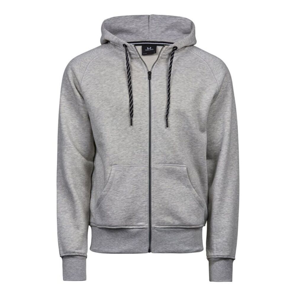 Tee Jays Mens Fashion Zip  Sweatshirt / Heather Grey